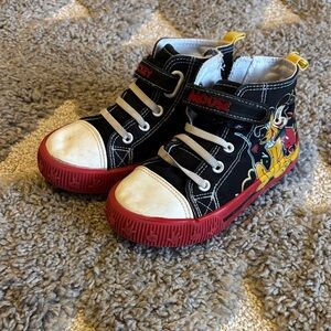 Disney Mickey Mouse Black and Red High-Top Sneakers